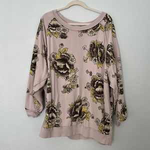 Free People Floral Sweatshirt